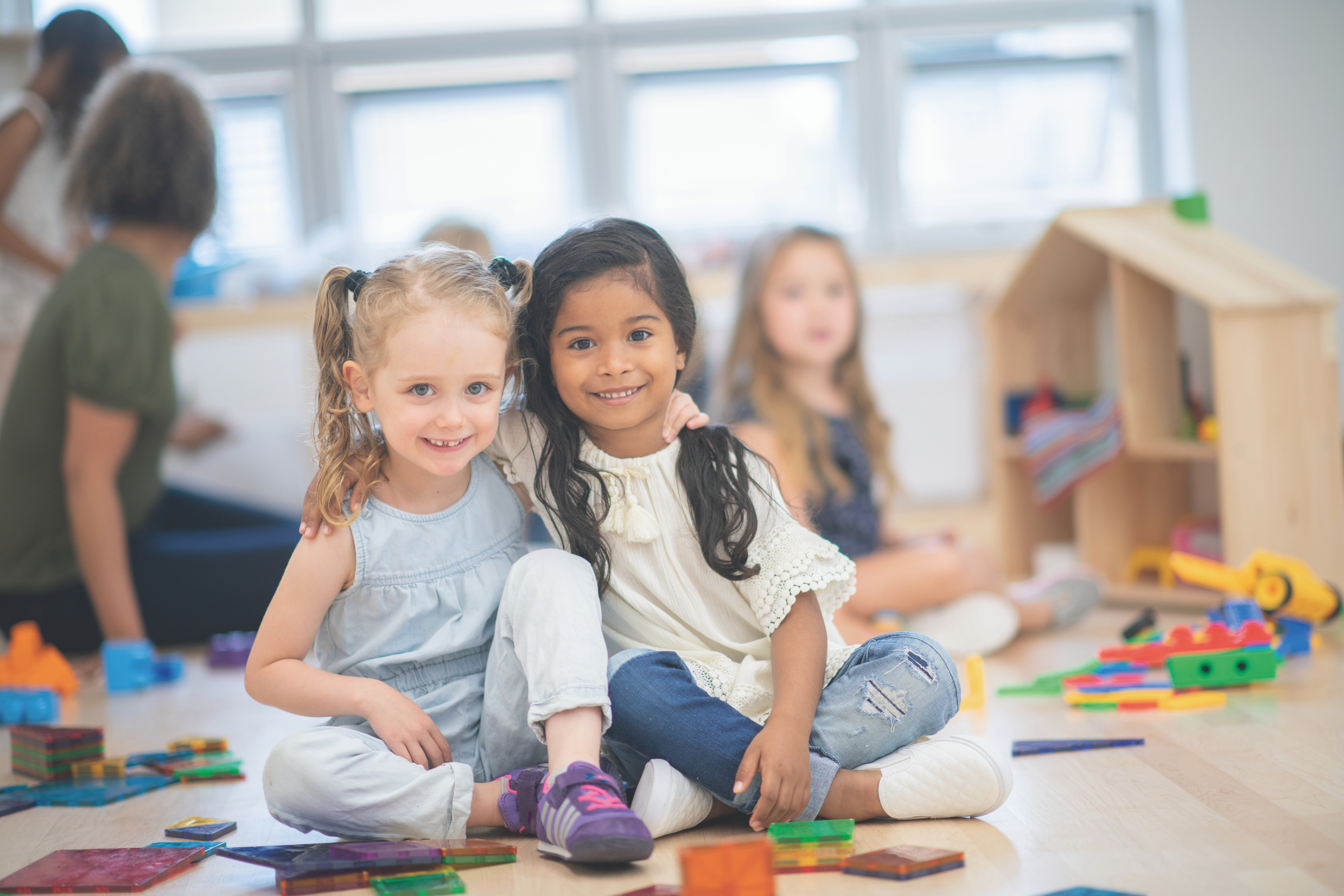 Preschool kids in classroom